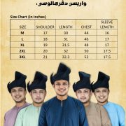 maesurements BAJU MELAYU